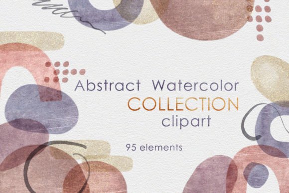 Abstract Stains Watercolor Clipart