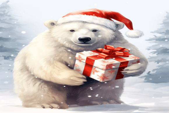 Christmas Bear Background