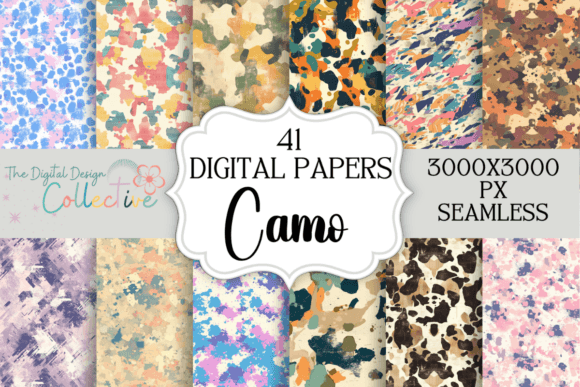 Colorful Camouflage Pattern Backgrounds