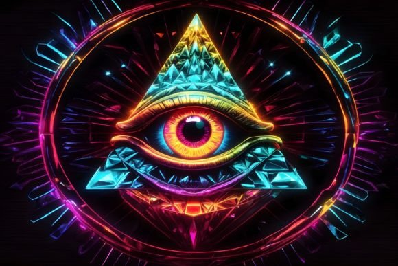 The All Seeing Eye Neon Style Wallpaper: Bridging Mysticism and Modern Digital Aesthetics