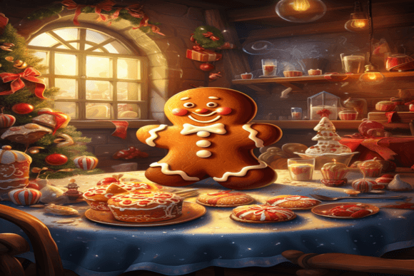 The Ginderbread Background: Elevating Digital Design with Festive Precision and Professional Versatility