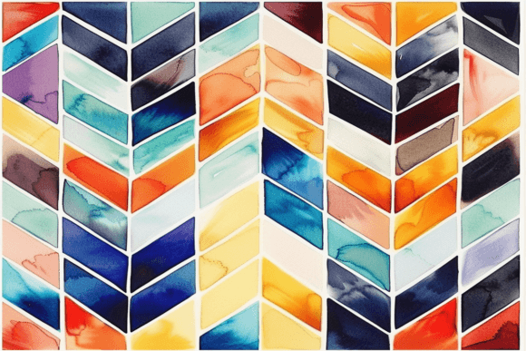 Watercolor Geometric Pattern