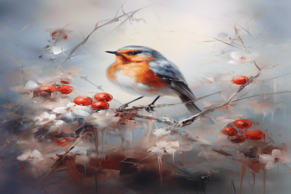 Winter Bird Background